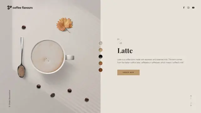 coffee flavours preview - Coffee Shop Split Screen Slider