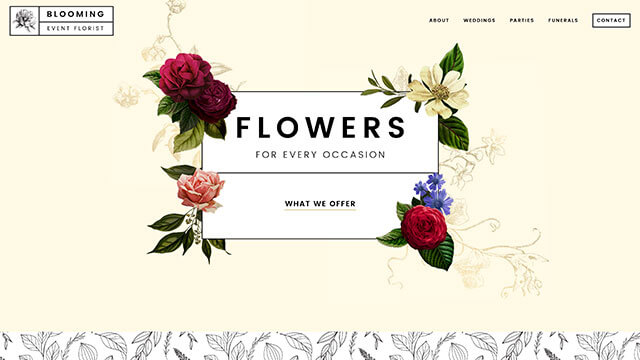 blooming - event florist template