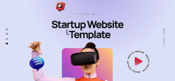 Startup website template 600x280 - Startup Website Template